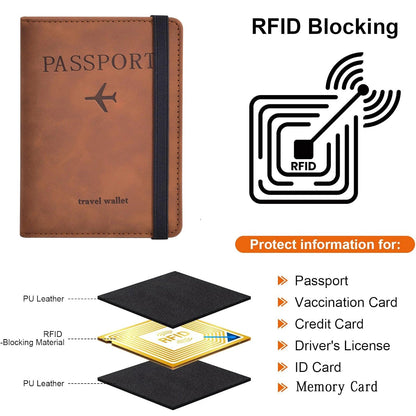 Passport Holder for Travel Essentials Passport Wallet Cover Case for Travel Accessories,Passport Book Holders for Women/Men - Checkouts UK