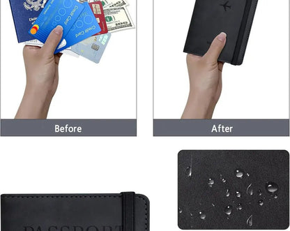 Passport Holder for Travel Essentials Passport Wallet Cover Case for Travel Accessories,Passport Book Holders for Women/Men - Checkouts UK