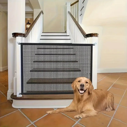 Pet Dog Barrier Fences with Hook Pet Isolated Network New Folding Breathable Mesh Stairs Gate Dog Safety Fence Pet Products - Checkouts UK