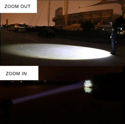 Portable Battery Powered Zoom LED Flashlight Mini Flash Light Torch Lantern 3 Lighting Modes Camping Lamp - Checkouts UK