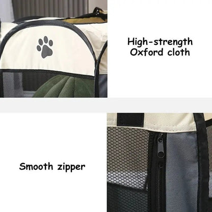 Portable Foldable Pet Tent Kennel Octagonal Fence Puppy Shelter Easy To Use Outdoor Easy Operation Large Dog Cages Cat Fences - Furbury