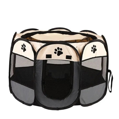 Portable Foldable Pet Tent Kennel Octagonal Fence Puppy Shelter Easy To Use Outdoor Easy Operation Large Dog Cages Cat Fences - Furbury