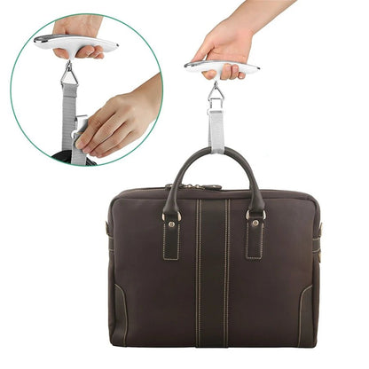 Portable Scale Digital LCD Display 110lb/50kg Electronic Luggage Hanging Suitcase Travel Weighs Baggage Fishing Scale with Hook - Checkouts UK