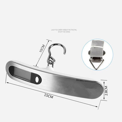 Portable Scale Digital LCD Display 110lb/50kg Electronic Luggage Hanging Suitcase Travel Weighs Baggage Fishing Scale with Hook - Checkouts UK