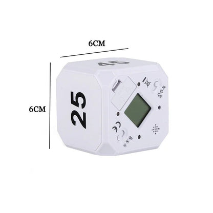 Productivity Cube Timer Gravity Sensor Flipping LED Display 4 Preset Time Dual Modes Countdown Cooking Study Mini Digital Timer - Checkouts UK