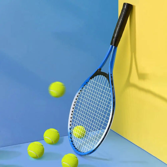 Red Blue Child Tennis Racket Training Professional Tennis Racquet Parent Child Interactive Shockproof Beginner Racquet Unisex - Checkouts UK