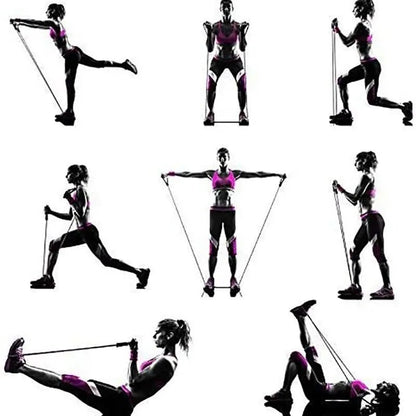Resistance Bands With Handles, Exercise Bands, Workout Bands With Handles For Men Women, Strength Training Equipment At Home - Checkouts UK