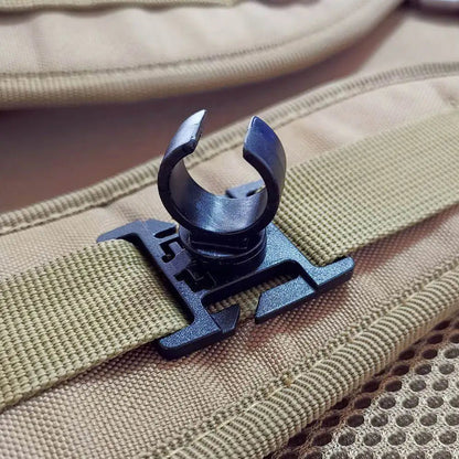 Ring Flashlight Work Backpack Lamp Outdoor Hike Climb Pack Light Holder Water Pipe Pole Tool Clamp Shoulder Tape Clip - Checkouts UK