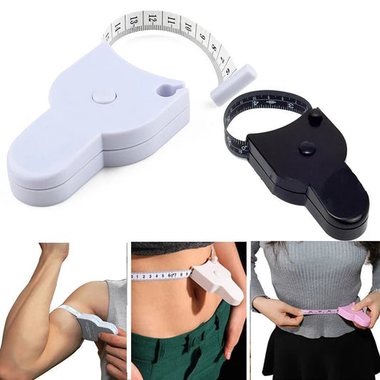 Self - tightening Body Measuring Tape Ruler 150cm/60 Inch Sewing Tailor Dressmaking Measure Ruler Meter Film for Waist Chest Legs - Checkouts UK