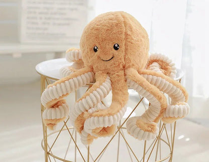Simulation Octopus Doll Color Plush Toy Ocean Submarine Creature Squid Pet Sound Toy Decorative Ornaments Small Gifts Pet Toy - Furbury