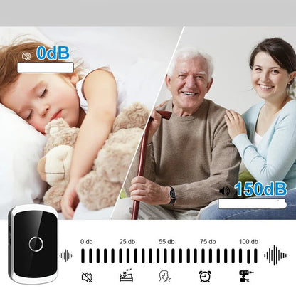 Smart Wireless Doorbell Door Chime Kit No Socket Required 300M/984 FT Remote 38 Songs Melodies Sound Home Door Bell Battery Type - Checkouts UK