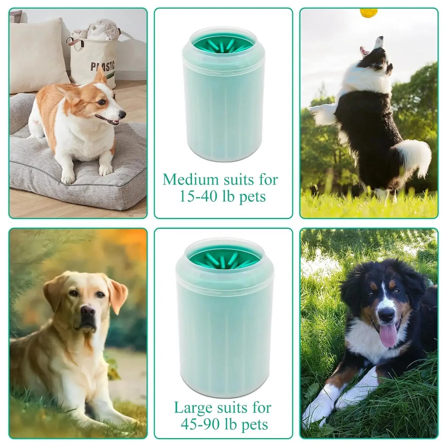 Soft Silicone Material Pet Foot Wash Cup, Cat and Dog Foot Cleaner, Portable Massage, Bath Cleaning Supplies - Checkouts UK