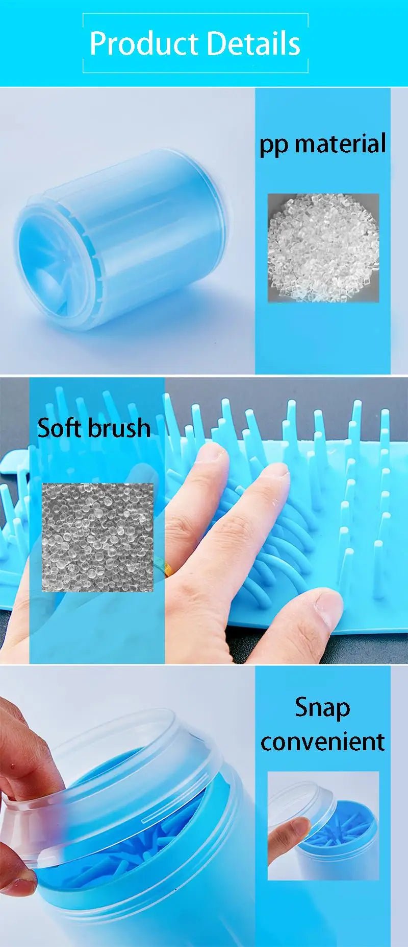 Soft Silicone Material Pet Foot Wash Cup, Cat and Dog Foot Cleaner, Portable Massage, Bath Cleaning Supplies - Checkouts UK