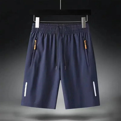 Summer Men Shorts Ice Silk Running Gym Sport Shorts Quick Dry Breathable Beach Short Pant Fitness Jogging Cool Casual Sportswear - Checkouts UK