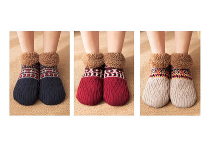 Super Warm Winter Non - slip Floor Socks Women Men Snow Socks Sleep Carpet Socks Slippers Socks Women Velvet Boot Unsiex Home Wear - Checkouts UK