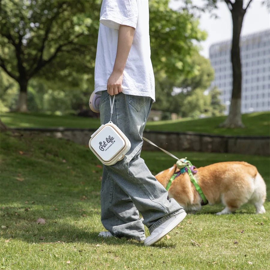 Thickened Folding Pet Bowls Outdoor Pet Double Bowls Tableware Travel Dog Feeder Bowls Pet Supplies Portable Dog Bowls - Furbury