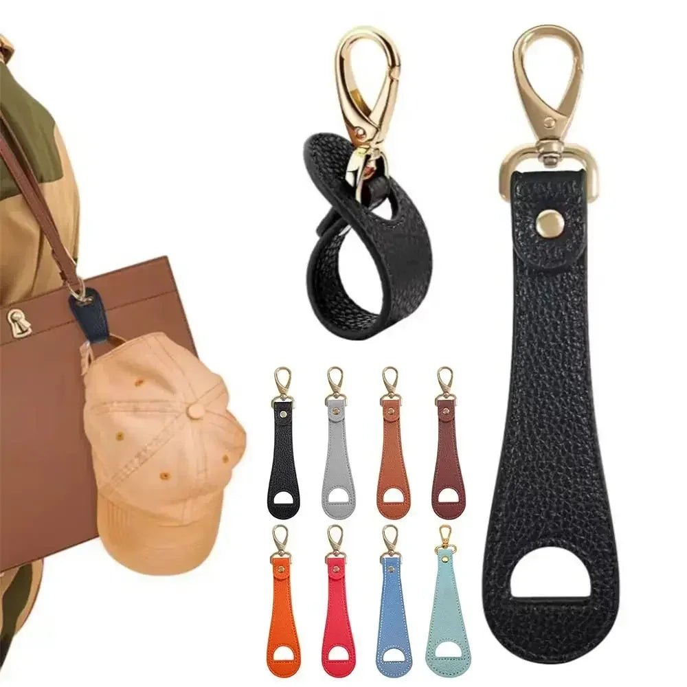 Travel Hat Clip Leather Simple Golf Baseball Hat Clip Summer Hat Strap Towel Glove Storage Wallet Buckle Hands - free Latch Clip - Checkouts UK