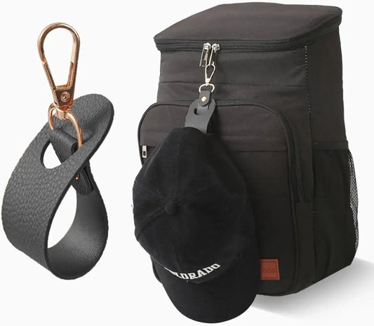 Travel Hat Clip Leather Simple Golf Baseball Hat Clip Summer Hat Strap Towel Glove Storage Wallet Buckle Hands - free Latch Clip - Checkouts UK