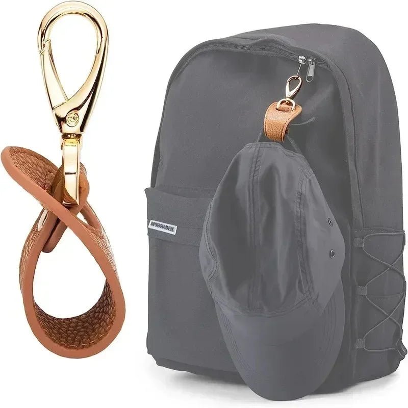 Travel Hat Clip Leather Simple Golf Baseball Hat Clip Summer Hat Strap Towel Glove Storage Wallet Buckle Hands - free Latch Clip - Checkouts UK