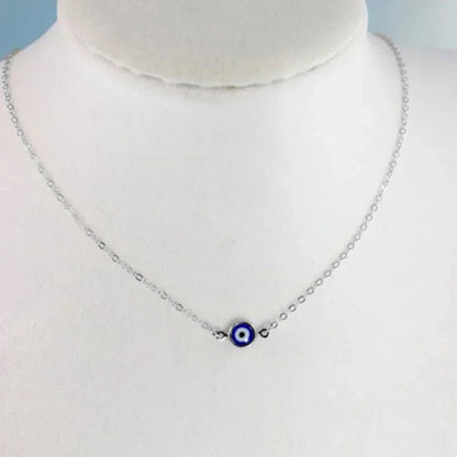 Turkey Blue Evil Eye Necklace for Women Stainless Steel Chokers Pendant Chains Clavicle Ethnic Boho Lucky Fashion Jewelry Gifts - Checkouts UK