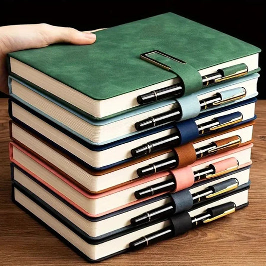 Vintage A5 leather notebook with personalized soft cover - perfect for business meetings and college life - Checkouts UK