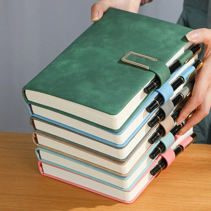Vintage A5 leather notebook with personalized soft cover - perfect for business meetings and college life - Checkouts UK