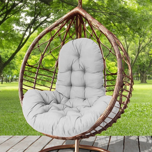 Voltsify Hanging Egg Chair Thick Cushion Swing Chair Pad, Light Grey - Checkouts UK
