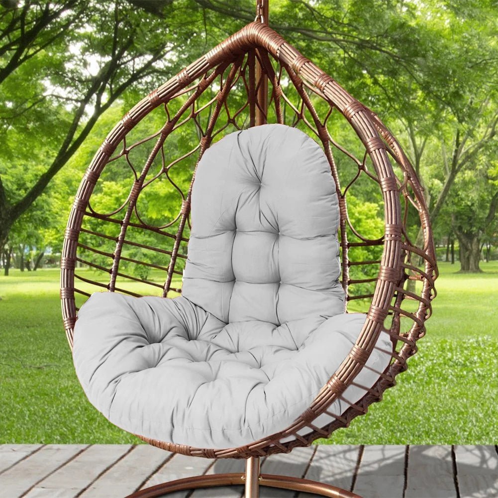 Voltsify Hanging Egg Chair Thick Cushion Swing Chair Pad, Light Grey - Checkouts UK