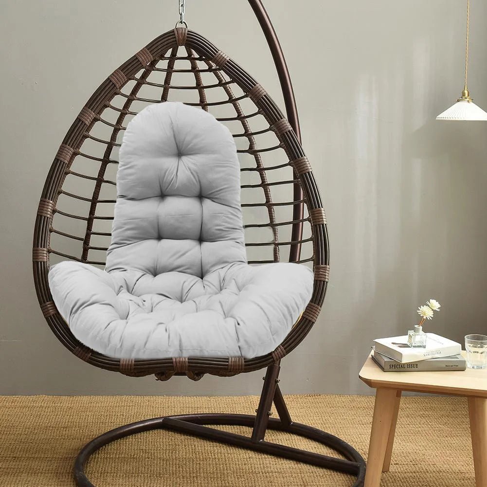 Voltsify Hanging Egg Chair Thick Cushion Swing Chair Pad, Light Grey - Checkouts UK