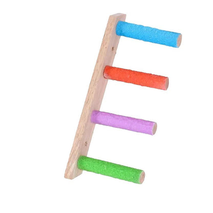 Wholesale Bulk 4/6/8 Step Bird Climbing Ladder Parrot Toy Ladder Bird Interaction Fun Climbing Toys Wooden Exercise Rack - Furbury