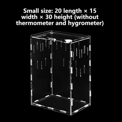 Wholesale Bulk Acrylic Reptile Container Magnetic Acrylic Reptile Cage Acrylic Reptile Breeding Box With Thermometer And Insect Breeding Box - Furbury