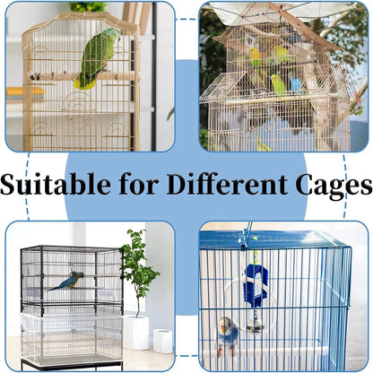 Wholesale Bulk Adjustable Bird Cage Net Cover Birdcage Seed Feather Catcher Soft Skirt Guard Birdcage Nylon Mesh Netting for Round Square Cages - Furbury
