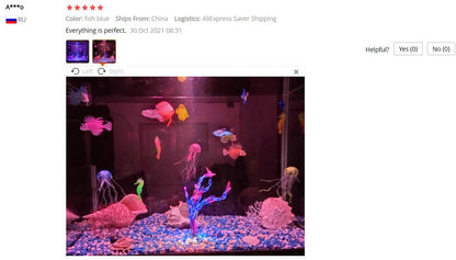 Wholesale Bulk Aquarium Artificial Luminous Lionfish Fish Tank Landscape Silicone Fake Fish Floating Glow In Dark Ornament Home Decoration - Furbury