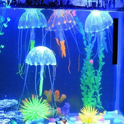 Wholesale Bulk Aquarium Artificial Luminous Lionfish Fish Tank Landscape Silicone Fake Fish Floating Glow In Dark Ornament Home Decoration - Furbury