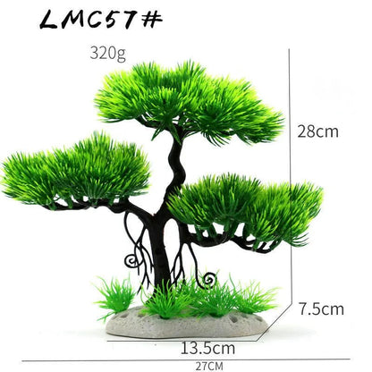 Wholesale Bulk Aquarium Ornaments Simulation Plants Fish Tank Landscaping Home Decorations Plastic Water Plants Flowers Trees Rocks Accessories - Furbury