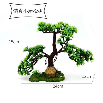 Wholesale Bulk Aquarium Ornaments Simulation Plants Fish Tank Landscaping Home Decorations Plastic Water Plants Flowers Trees Rocks Accessories - Furbury