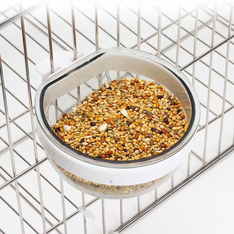 Wholesale Bulk Bird Feeding Bowl Detachable Transparent Bowl Plastic Food Cup For Cage Convenient Hanging Seed Water Feeder for Parrots - Furbury