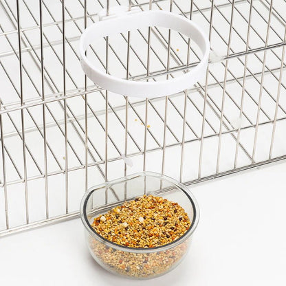 Wholesale Bulk Bird Feeding Bowl Detachable Transparent Bowl Plastic Food Cup For Cage Convenient Hanging Seed Water Feeder for Parrots - Furbury