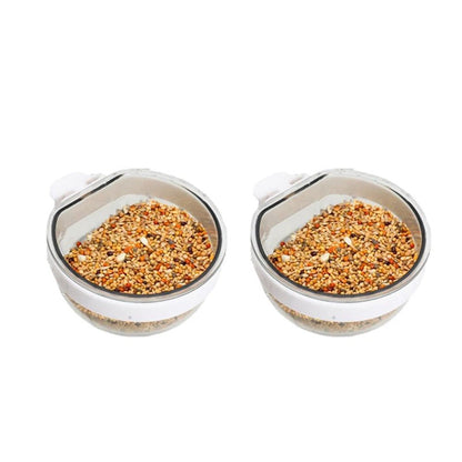 Wholesale Bulk Bird Feeding Bowl Detachable Transparent Bowl Plastic Food Cup For Cage Convenient Hanging Seed Water Feeder for Parrots - Furbury