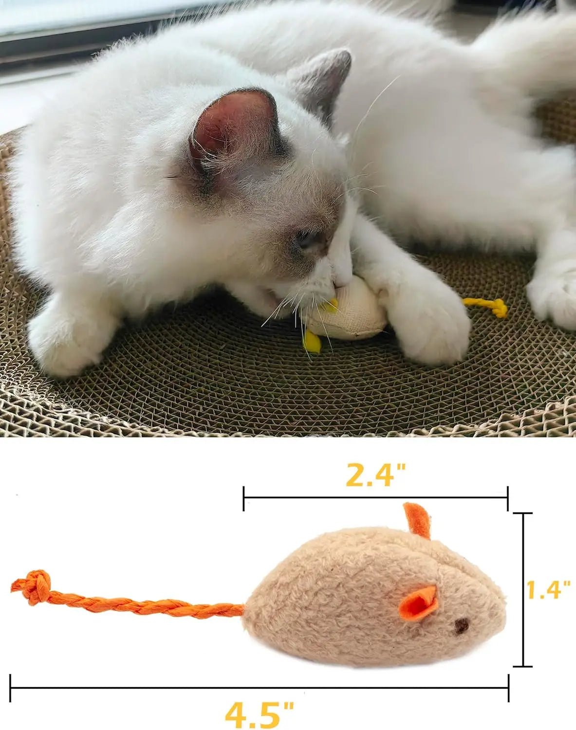 Wholesale Bulk Cat Mouse Toys Also Prefilled Catnip Faux Fur Cat Mice Toys Interactive Cat Game Catnip Toys for Indoor Cats toy - Furbury