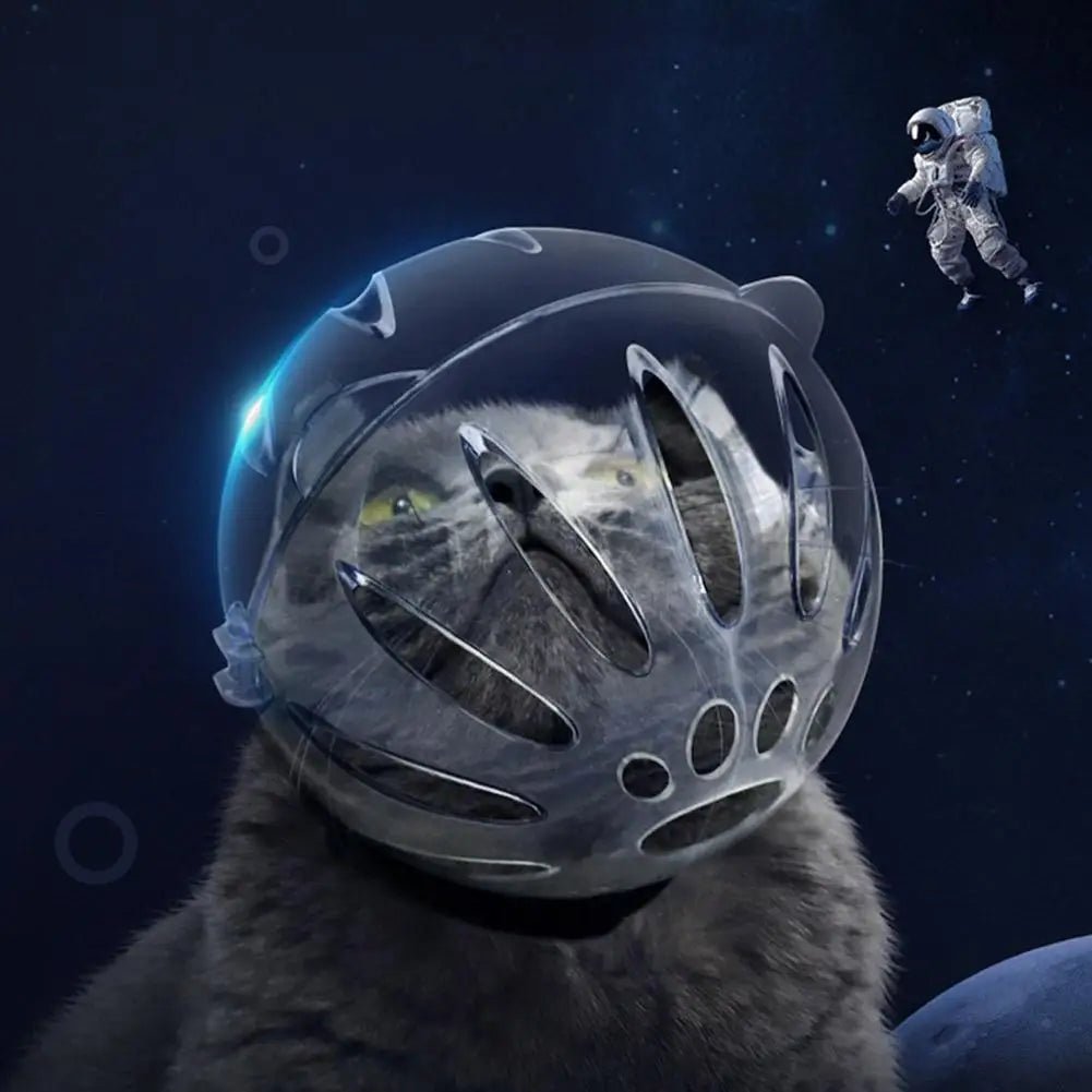Wholesale Bulk Cat Muzzle Boots Set Anti Bite Breathable Space Hood Clear Cats Helmet With Paw Cover Portable Astronaut Helmet For Grooming ﻿ - Furbury