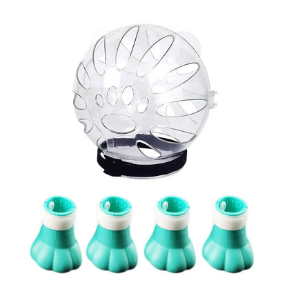 Wholesale Bulk Cat Muzzle Boots Set Anti Bite Breathable Space Hood Clear Cats Helmet With Paw Cover Portable Astronaut Helmet For Grooming ﻿ - Furbury