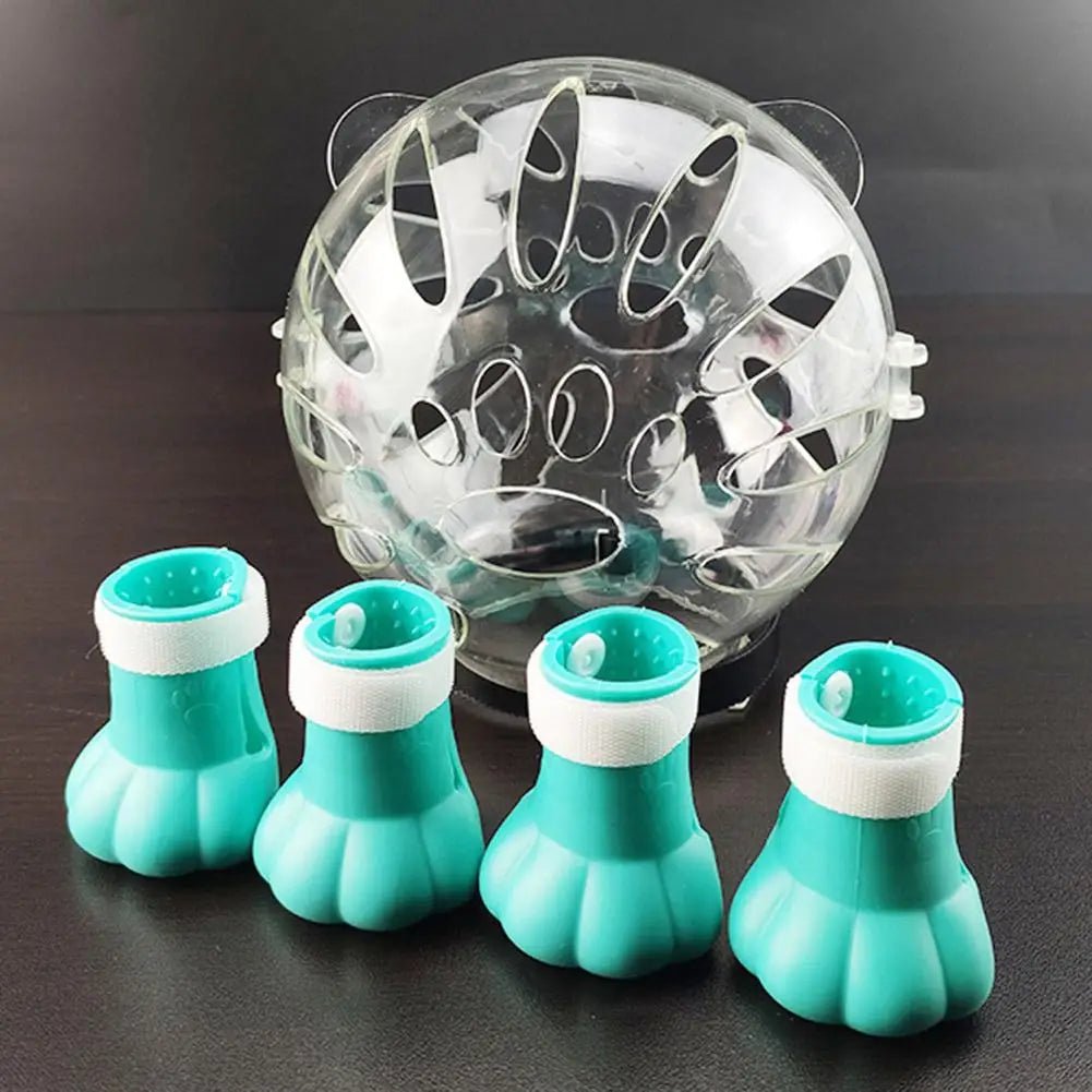 Wholesale Bulk Cat Muzzle Boots Set Anti Bite Breathable Space Hood Clear Cats Helmet With Paw Cover Portable Astronaut Helmet For Grooming ﻿ - Furbury