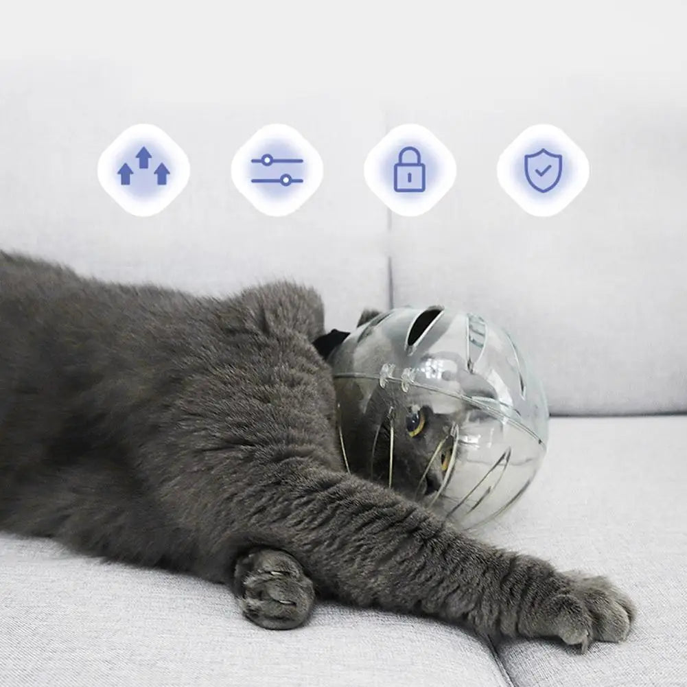 Wholesale Bulk Cat Muzzle Boots Set Anti Bite Breathable Space Hood Clear Cats Helmet With Paw Cover Portable Astronaut Helmet For Grooming ﻿ - Furbury