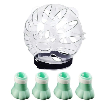 Wholesale Bulk Cat Muzzle Boots Set Anti Bite Breathable Space Hood Clear Cats Helmet With Paw Cover Portable Astronaut Helmet For Grooming ﻿ - Furbury
