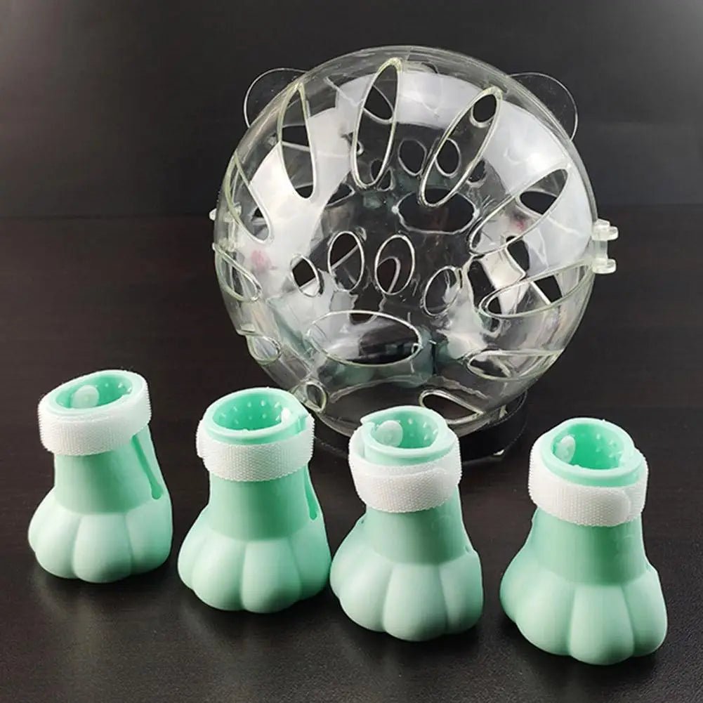 Wholesale Bulk Cat Muzzle Boots Set Anti Bite Breathable Space Hood Clear Cats Helmet With Paw Cover Portable Astronaut Helmet For Grooming ﻿ - Furbury