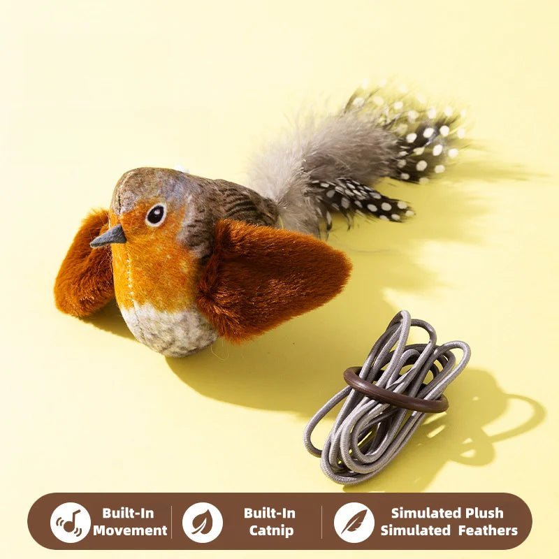Wholesale Bulk Cat Toys For Indoor Cats Interactive Cat Toy Realistic Bird Sound Cat Toy Plush Cat Toy Catnip Cat Toy for Cats Kitten Toy - Furbury