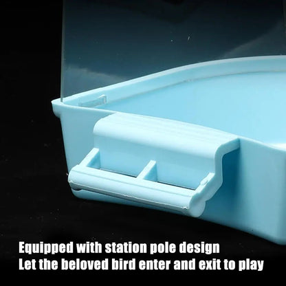 Wholesale Bulk Clear Hanging Bird Bath for Cage Parakeet Bird Cage Accessories Parrots Bathtub Bath Shower Cage for Canary Budgerigar Cockatiel - Furbury