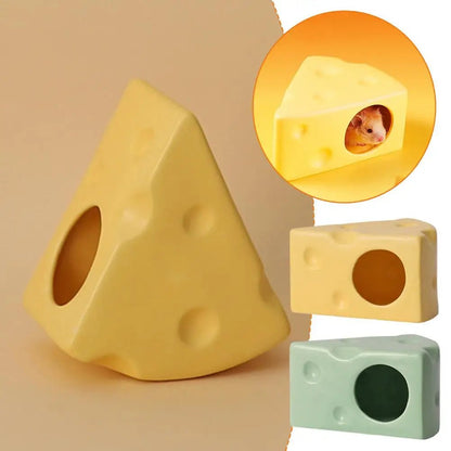 Wholesale Bulk Creative Cheese - Shaped Ceramics Hamster House Hideout - Cute Hamster Bed, Landscape Product To Keep Your Hamster Cool - Furbury