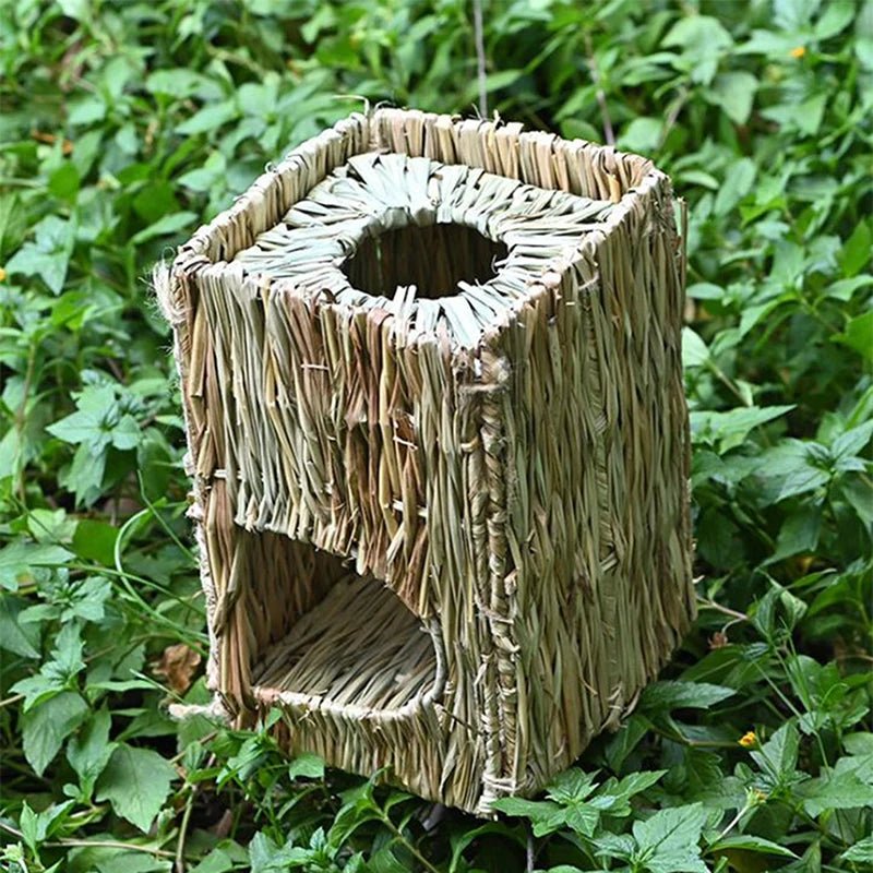 Wholesale Bulk Foldable Woven Rabbit Cages Pets Hamster Guinea Pig Bunny Grass Chew Toy Mat House Bed Nests for Small Animal Rabbit Accessories - Furbury